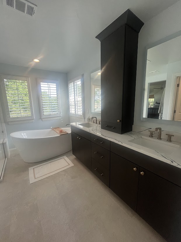 after denver bathroom remodel minimalist double vanity