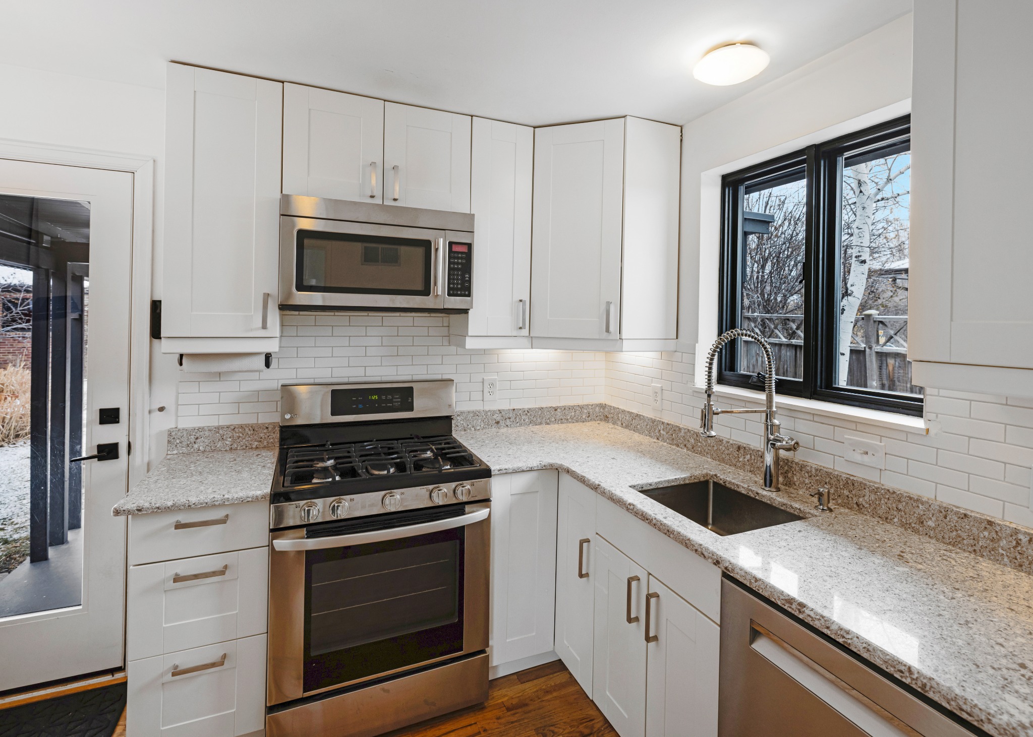 before-denver-kitchen-remodel-compact-white-shaker-kitchen