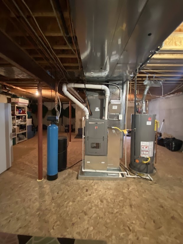 before highlands ranch basement remodel unfinished basement with exposed beams and open workout space