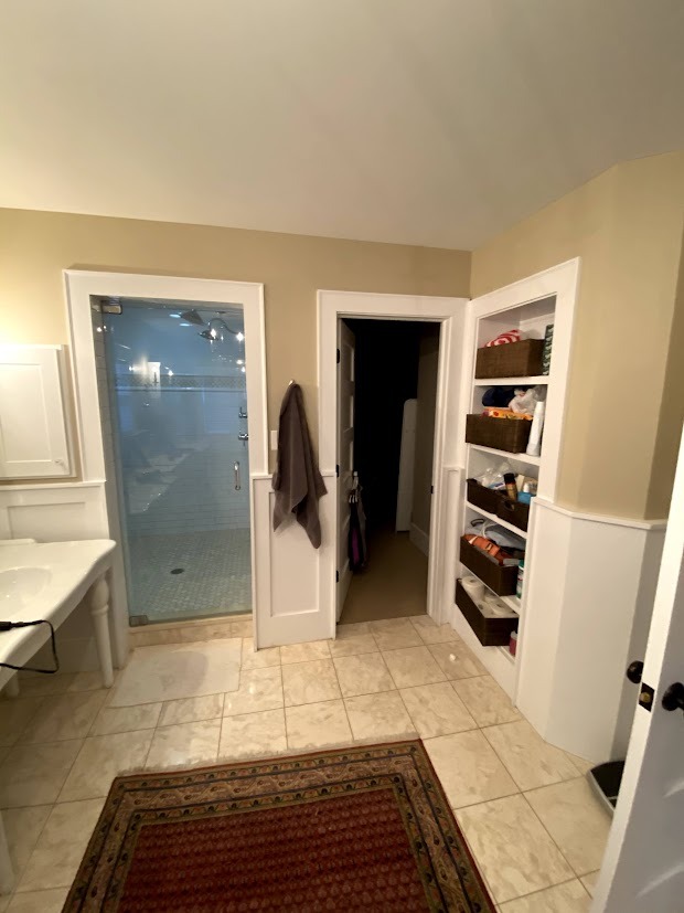 denver bathroom remodel before bathroom storage shelves and shower