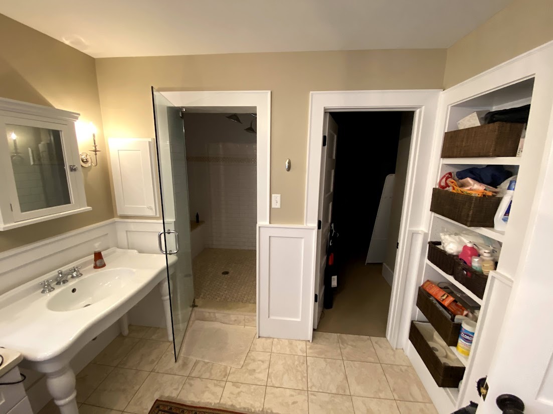 denver bathroom remodel before bathroom vanity and glass shower