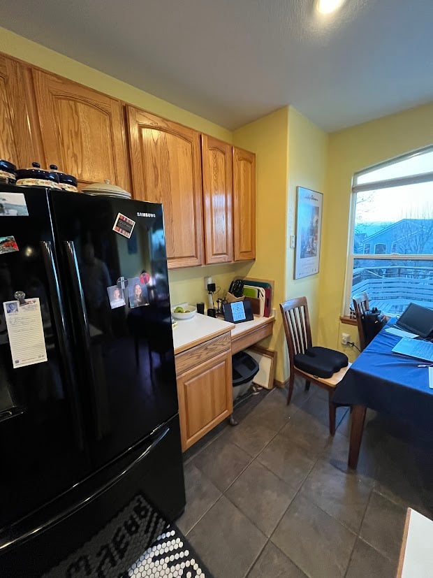Before a kitchen remodel in LIttleton CO - fridge angle