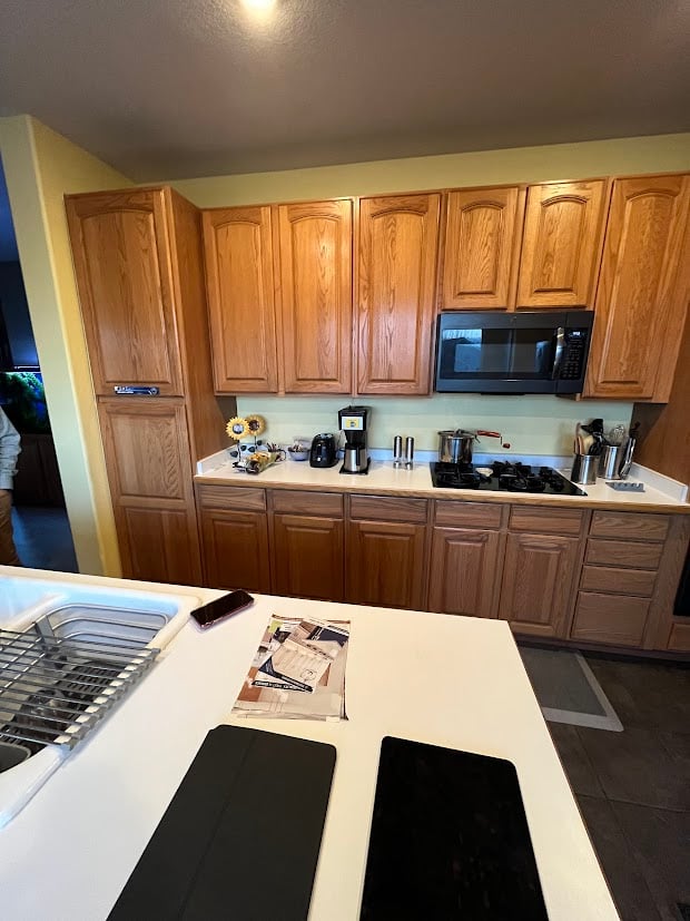 Corner kitchen view before