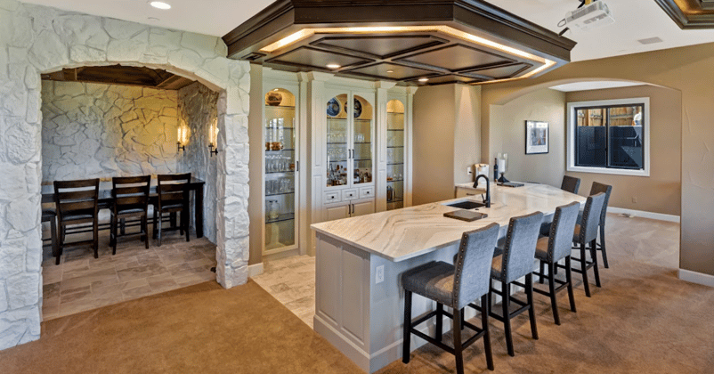 Photo inside a modern open concept house remodeled by Grimes Home Concepts.