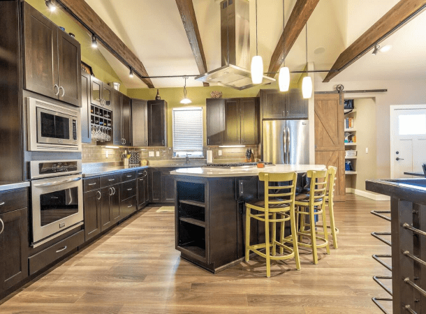 Light-open-concept-kitchen-dark-cabinets-yellow-chairs-Littleton-Colorado7-WEBPAGE